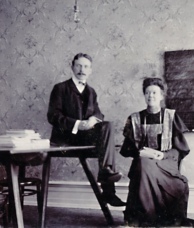 Gerda Holmberg, lärare på handelssko i Göteborg ca 1900