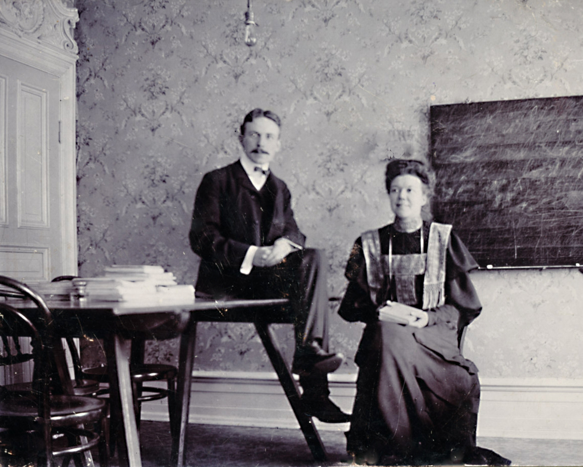 Gerda Holmberg, lärare på handelssko i Göteborg ca 1900